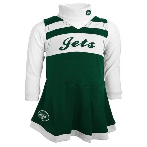 New York JETS Piece Toddler Cheerleader Dress Jumper NFL Football 2T or  3T NWT